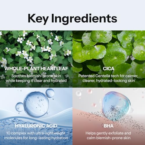 Heartleaf Cica 9X Soothing Gel Cleanser, BHA Salicylic Acid & Ceramide Exfoliating Face Wash, Pore Care for Sensitive Skin, Korean Skincare (5.07 Fl Oz / 150ml)
