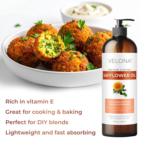 velona Safflower Oil 64 fl oz | 100% Pure and Natural Carrier Oil | Refined, Expeller Pressed | Cooking, Skin, Hair, Body & Face Moisturizing | Use Today - Enjoy Results