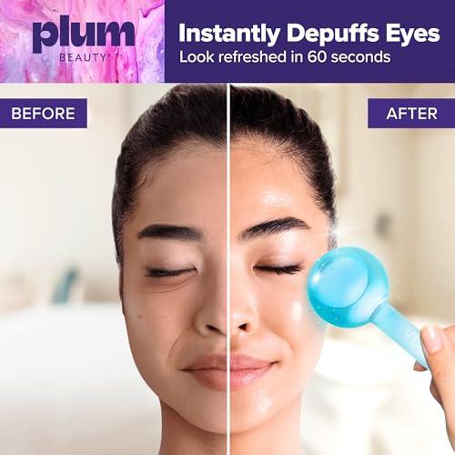 Plum Beauty Facial Ice Globes - Cooling Massage Tools for Refreshing Skincare Routine, Enhances Self Care, Reduces Puffiness - Set of 2