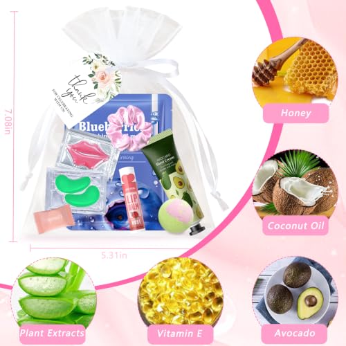 120 Pcs Spa Party Supplies Set for Women - Face Masks, Lip Balms, Gifts