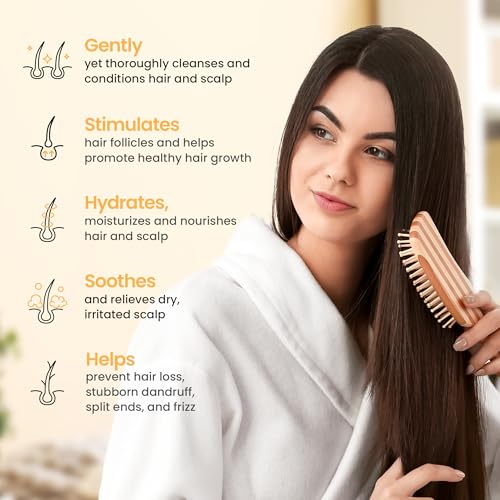 Honeyskin Hair Growth Shampoo & Conditioner Set 16oz Pack of 2 - Sulfate-Free Hydrating & Volumizing for Thinning Hair