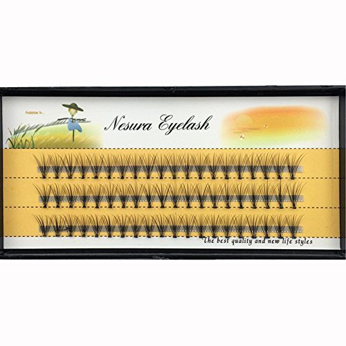 BODERMINCER 10D 60pcs Black Handmade False Eyelashes Natural Long Individual Eyelashes Extension Fake Lashes Makeup Beauty Cosmetic (6mm)