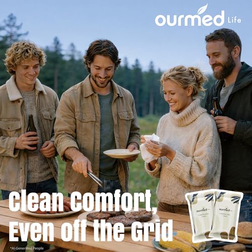 Unscented Compressed Towels - Disposable Washcloths, 112 Count, 12x10 In - Ourmed Life