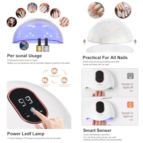 Colorful Acrylic Nail Kit Starter Set for Beginners with Nail Drill & Accessories