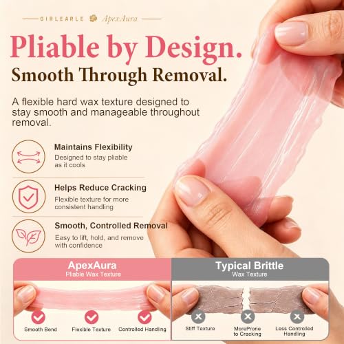 GIRLEARLE 1lb Hard Wax Beads for Coarse & Stubborn Hair Removal, Brazilian & Body Waxing