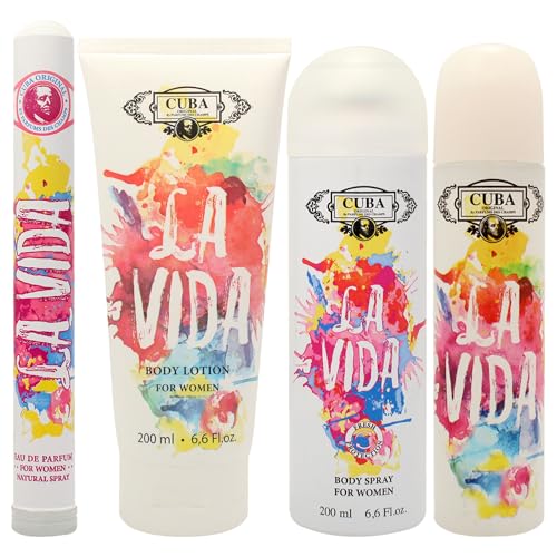 Cuba La Vida Women's 4-Piece Gift Set - Eau de Parfum & Body Lotion