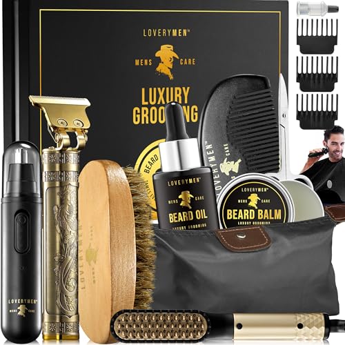 Extra Large Grooming Beard Kit for Men - Trimmers, Oil, Balm & More - Fathers Day Gift
