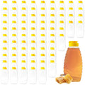 80 Pack 16oz Clear Food Grade Plastic Honey Bottles with Flip-Top Lids - Refillable & Leakproof