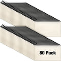 Canvas Zipper Bags Bulk - White with Black Zippers, 160 Pack - Cosmetic & Travel Organizer
