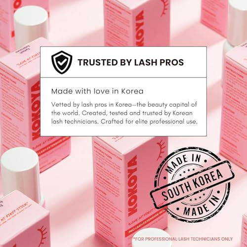 KOKOYA Beauty Eyelash Extension Glue 5mL/0.17 fl oz ? Salon Pro Lash Glue for Eyelash Extensions | Super Strong Hold Eyelash Adhesive | Long Lasting Up to 8 Weeks, 0.5-1 Second Fast Drying, Black