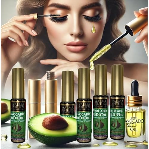 Mascara with Avocado Seed Oil (Aceite de Hueso de Aguacate) 13g - Formula to Extend and Add Volume - Premium Quality by Alma Belleza Cosmetics