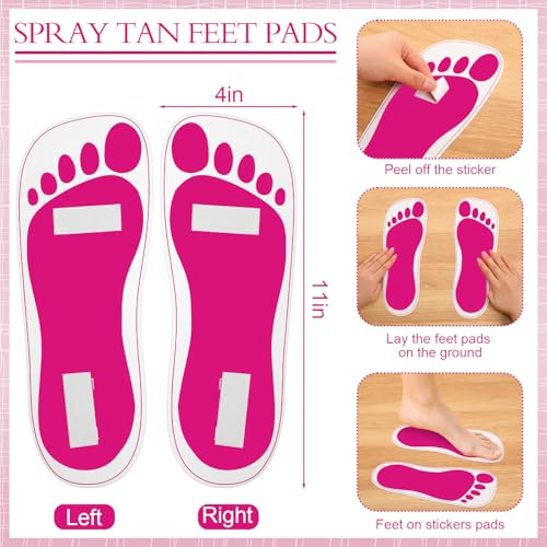 Pink Disposable Spray Tanning Feet Pads & Lingerie Kit - 96 Pcs, Variation Pink/1