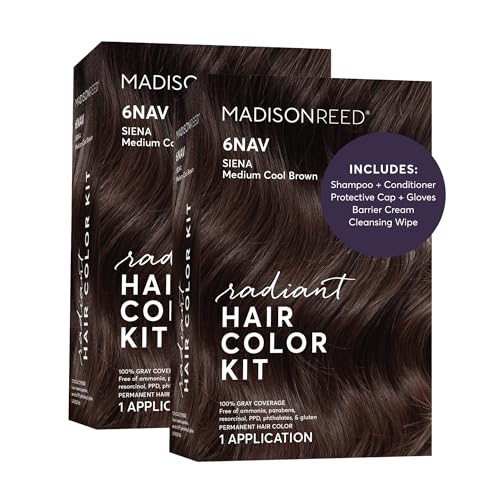 Madison Reed Hair Color Kit - Medium Cool Brown 6NAV | 2 Pack