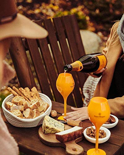 6-Pack Yellow Polycarbonate Champagne Flutes - Poolside Glasses Set