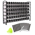 Spice Rack Organizer with 72 Glass Jars and 340 Labels – Kitchen Spice Storage