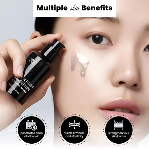 HAPA KRISTIN Black PDRN Shot Serum, Spicule Microneedling for Dark Spots, Uneven Tone, Elasticity, Firming, Glow, Strengthen the Skin Barrier, 1.01 FL OZ