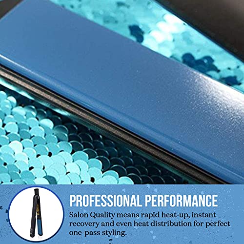 HAI Convertible Ceramic Hair Straightener - Professional Flat Iron for All Hair Types - Classic Blue