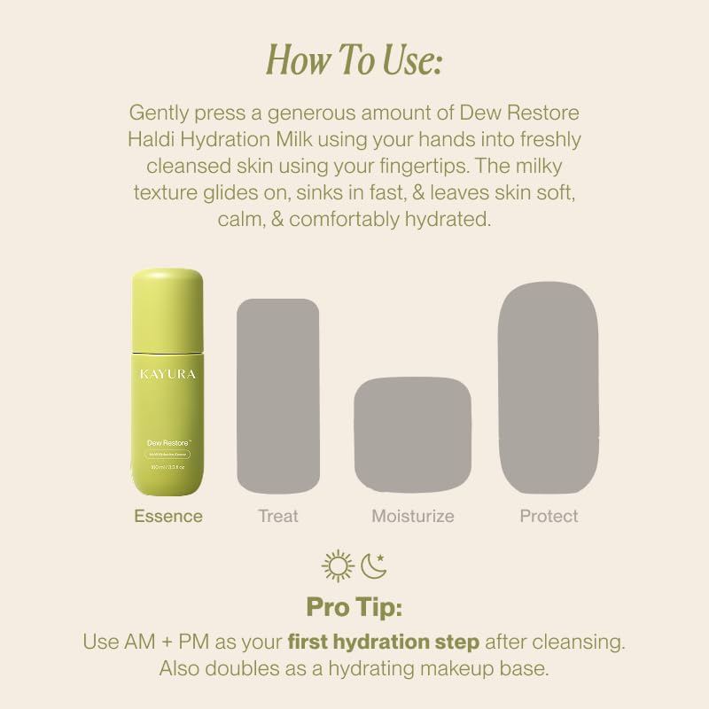 Kayura Dew Hydrating Toner with Turmeric & Ceramide - Vegan, Fragrance-Free, 3.5 fl oz