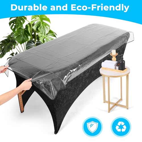 PRASNE Clear Waterproof Lash Bed Cover for Esthetician & Massage Tables - Large 78.7" x 35.4"