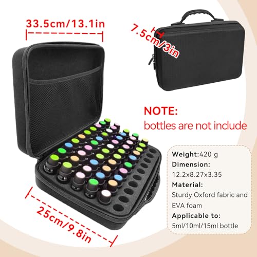 Portable Travel Cosmetic Bag with LED, 3-color Adjustable Cosmetic Organizer, Women's Cosmetic Case, Mirror Makeup Bag Case Rechargeable (Black)