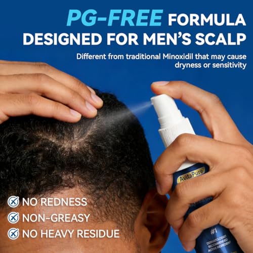 Men's Hair Regrowth Spray 5% Minoxidil Extra Strength Dual Pack 2oz