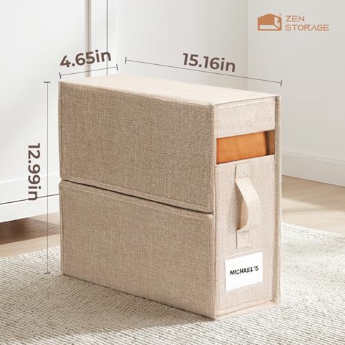 ZenStorage Beige 8-Pack Sheet Organizers for Linen Closet, Large Capacity