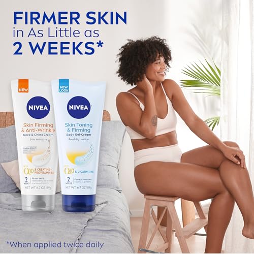 NIVEA Skin Firming & Anti-Wrinkle Neck and Chest Cream Set, 2 x 6.7 Oz