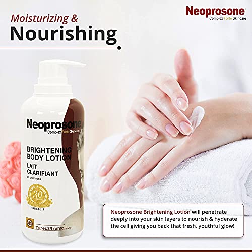 Brightening Body Lotion with Vitamin C & Alpha Arbutin - 400ml for Dark Spots & Skin Glow