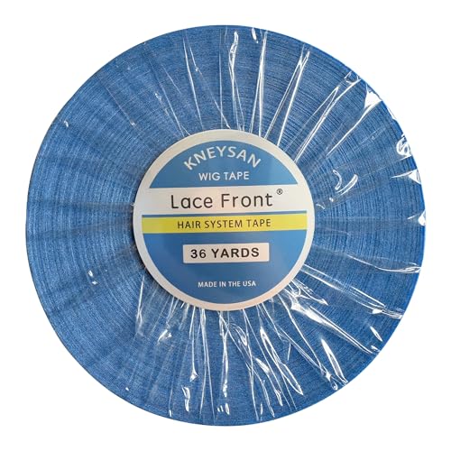 Kneysan Waterproof Double Sided Lace Front Support Tape 36 Yards 0.5in for Wigs & Hair Extensions