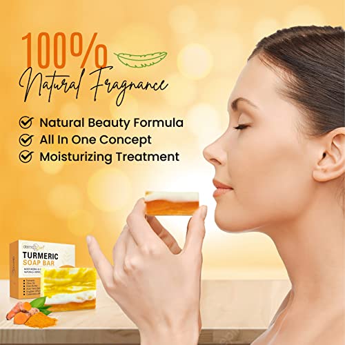 Organic Turmeric Soap Bar for Face & Body – Handcrafted Natural Skincare – Pack of 6 – Soothe & Brighten Skin