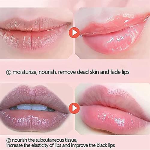 Fruit Lip Mask Set with Honey & Vitamin E, Moisturizing Overnight Treatment, Effective Reduces Lip Lines Prevention Dry and Cracked (6 Flavors)
