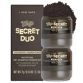 Dry Shampoo Powder for Dark Brown Hair - Mattifying Hair Refresh Duo Set