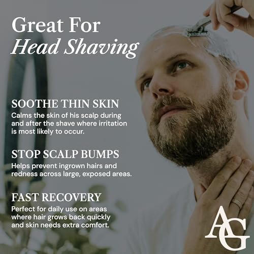 Self-Care Kit for Men Set with Shave Balm and After Shave Lotion - Shave Balm for Sensitive Skin - Birthday Gift Idea for Him - 2 x 3.4 fl oz Razor Burn Cooling & Soothes Skin