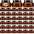 Amber 36 Pack 5 oz Refillable Plastic Lotion Containers with Lids - Leakproof Cosmetic Jars