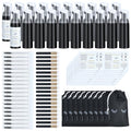 Black 100 Pcs Lash Shampoo Bottle Brush Set for Eyelash Extensions & Aftercare - Variation of THIS listing
