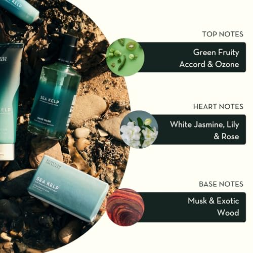 Scottish Fine Soaps Sea Kelp Hand Wash Refill, Organic Seaweed and Kelp, Fresh Marine Spa-Like Scent, Recyclable Pouch, 1.2 Litre