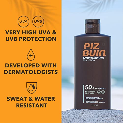 Moisturising Sun Lotion SPF50+ 200ml - Water & Sweat Resistant Sunblock for Sensitive Skin