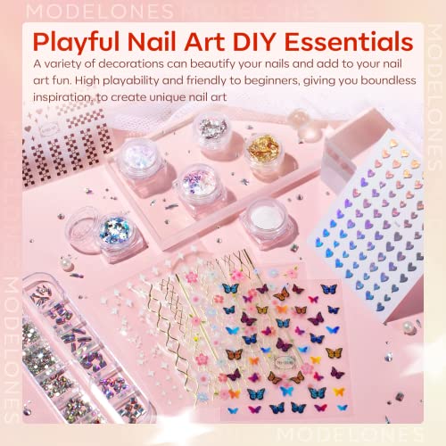 Poly Nail Gel Kit with 8 Colors & 48W UV/LED Lamp - D2-Orange Pink