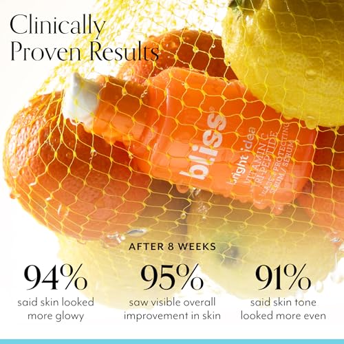 Bliss Bright Idea Vitamin C Serum & Eye Cream Duo - Brightening and Hydrating - Anti-aging Serum, Reduces Fine Lines - Clean, Vegan & Cruelty-Free