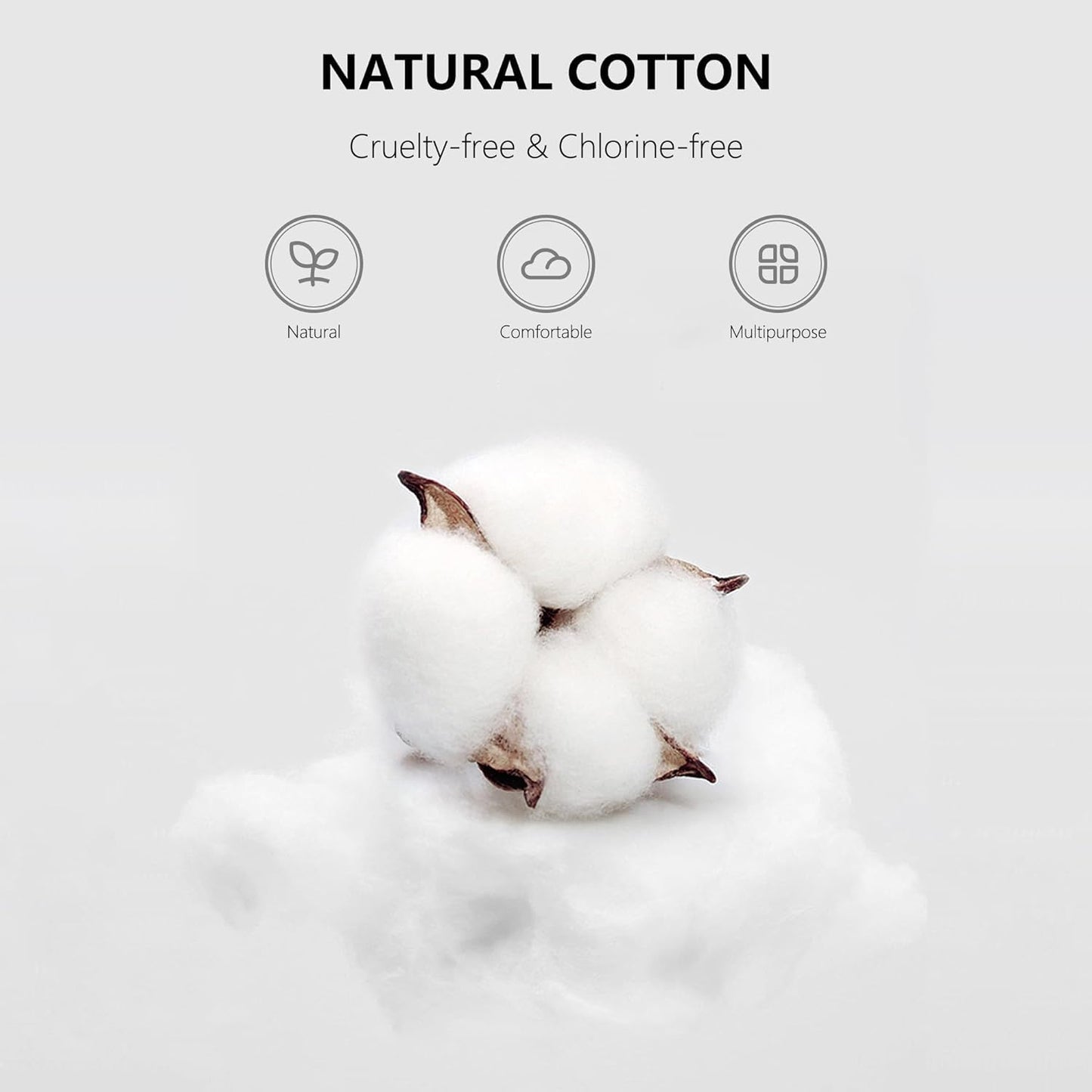 2500pcs Tiny Cotton Buds, with Round & Spiral, Suitable for Baby Ear Nose Clean,Cosmetics,Personal Hygiene