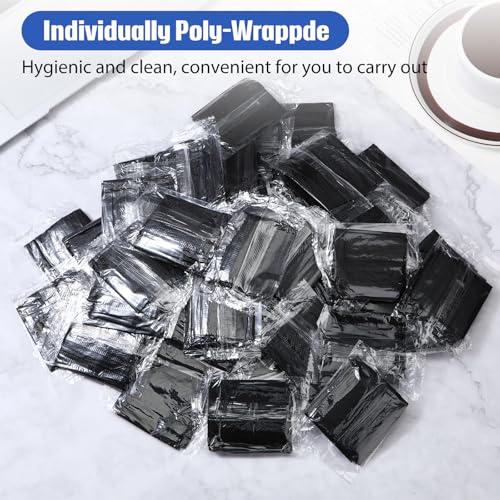 Disposable Spa Facial Headbands Black 140 Pcs - Soft, Stretchable, One Size Fits All