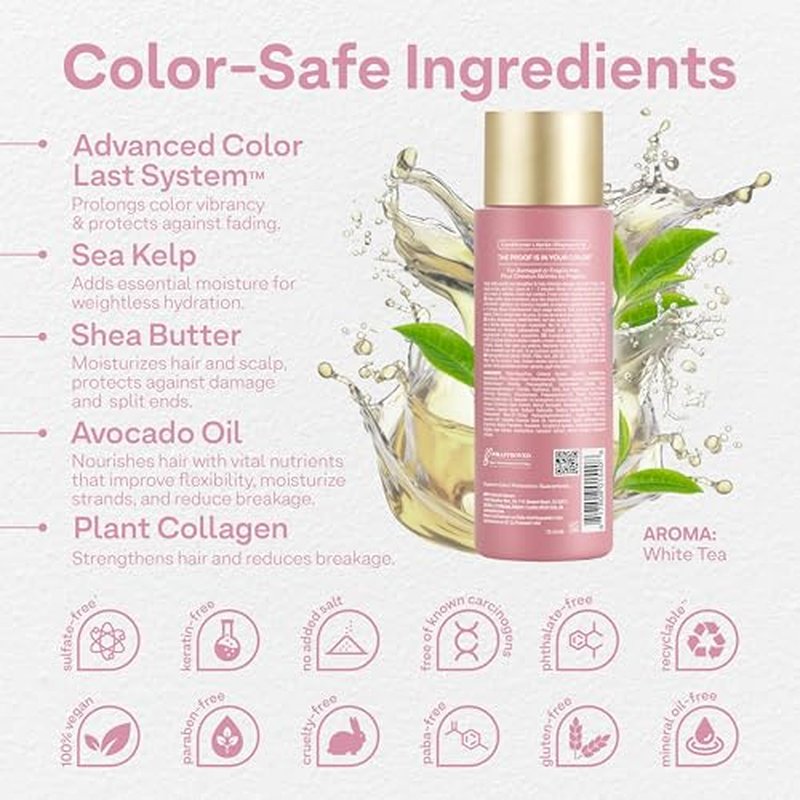 Colorproof Smooth Conditioner - For Frizzy Color-Treated Hair, Smooths, Softens & Controls Frizz, Sulfate-Free, Vegan