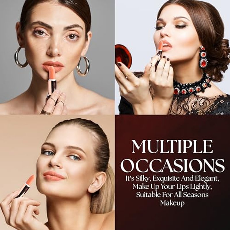 lipstick provides smooth application, long lasting wear non-sticky glides on provides maximum color organic shea butter peachy peach