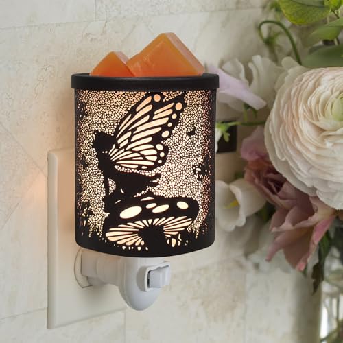 Plug in Wax Warmer Candle Wax Warmer for Scented Wax melt Warmer Plug in Wax melt Warmer Wax Burner Electric Wax Melter Candle Warmer as Home Decor Gifts for Women(Flower Fairy)