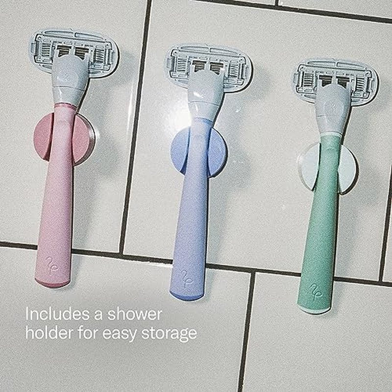 LUEXBOX Acrylic Electric Razor Holder, Electric Shaver Stand Base with Diatomite Drying Stone, Bathroom Drawer Organizer with Drainage Hole for Razor and Brush