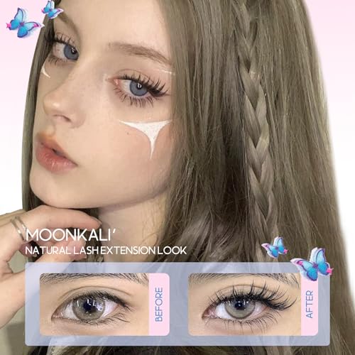 Natural Lash Clusters Wispy Fairy Eyelash Extensions 10-16MM CC Curly Manga Eyelash Clusters 120Pcs Individual Versatile DIY Lash Extension, Black