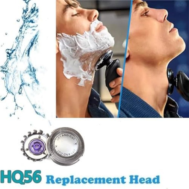 HQ56 Replacement Shaver Heads Compatible with Norelco Replacement Heads Hq56 Compatible with Philips Norelcos HQ55 HQ56 HQ3 HQ4 HQ6 Razor Shaving HQ64 Heads Blade HQ300 HQ442 HQ916 HS190 Series