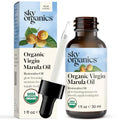 Sky Organics Organic Marula Oil for Face 100% Pure & Cold-Pressed USDA Certified Organic to Replenish, Balance & Boost Glow, 1 fl. Oz