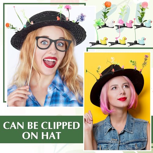 200 Pcs Rave Hair Clips Set - Colorful Plant & Duck Hair Accessories with Variation of 200 / Mixed