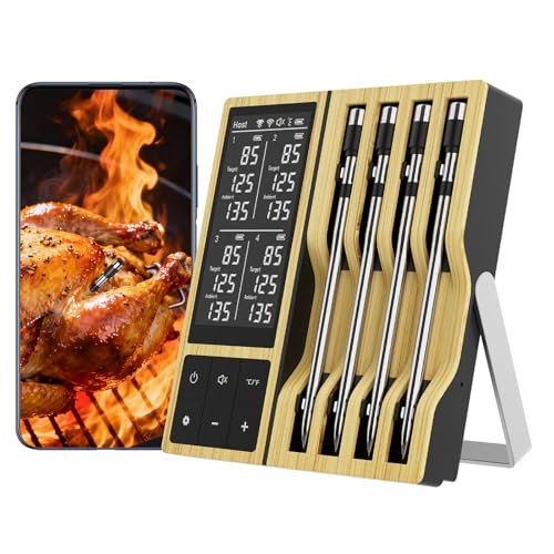 TASTYTI 800FT Wireless Bluetooth Meat Thermometer for Grill & Smoker